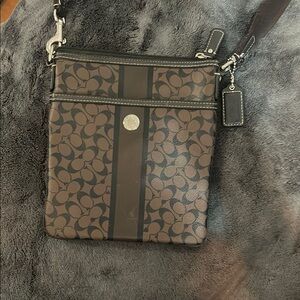 Coach Brown and Black Crossbody Bag